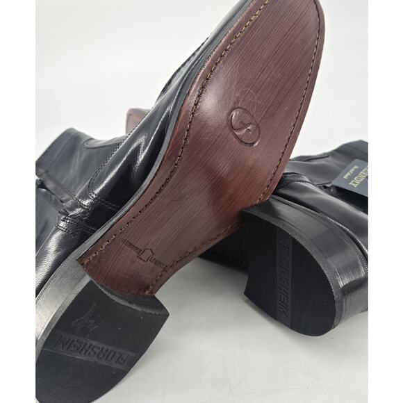 Florsheim Essex Moc Toe Zipper Boot Black Shiny Leather Sz 11.5 D NEW main image 4